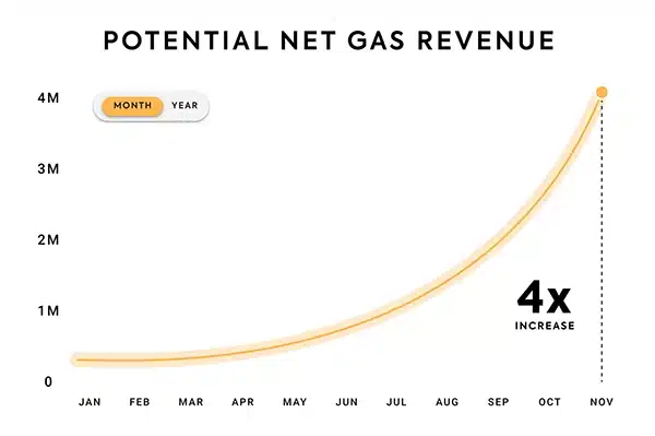 potential net gas revenue